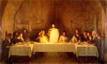 Christian Jesus Painting - The Last Supper figure Pascal Dagnan Bouveret religious Christian